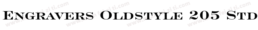 Engravers Oldstyle 205 Std Roman字体转换